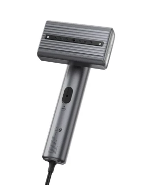Grey handheld garment steamer