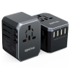 epicka-world-travel-adapter-ta-105 Epicka universal travel adapter with USB-C and USB-A ports for international charging.