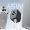 Epicka 65W universal travel adapter fast charging for laptop and iPhone